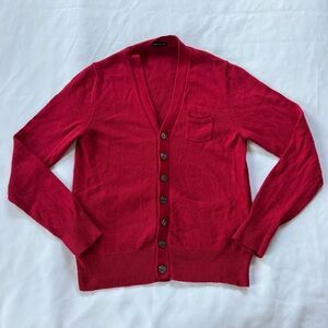 Vintage Red Rabbit Hair Cardigan